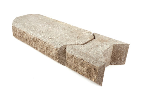 LAKKA betoni lohkokansikivi + rusetti (480 mm x 200 mm x 100 mm) harmaa 64 kpl/m2  24 kg/kpl