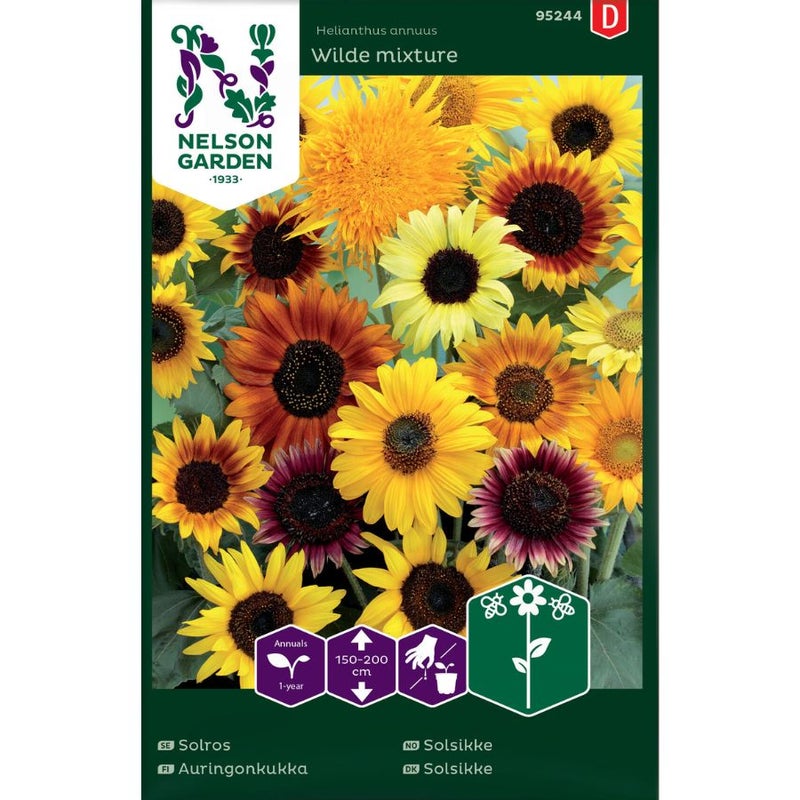 Auringonkukka &lsquo;Wilde Mixture&rsquo; siemenpussi