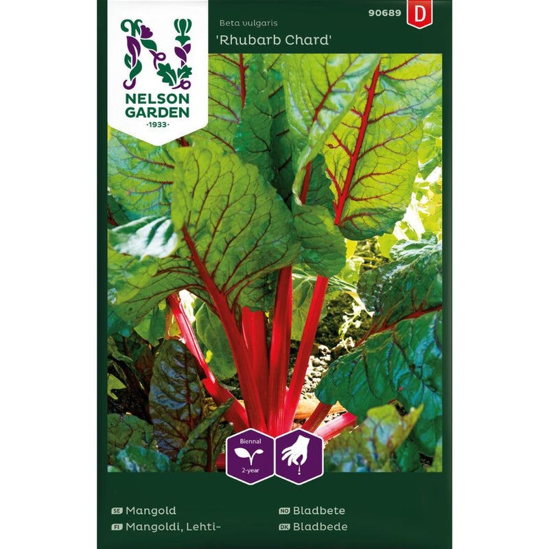 Lehtimangoldi &lsquo;Rhubarb Chard&rsquo; siemenpussi